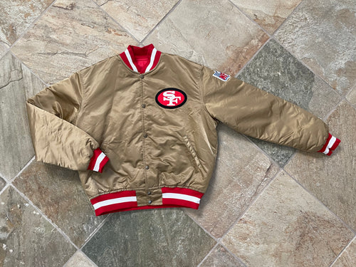 Vintage San Francisco 49ers Starter Satin Football Jacket, Size a large