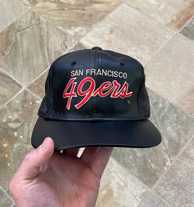 Vintage San Francisco 49ers Sports Specialties Leather Script Football Hat