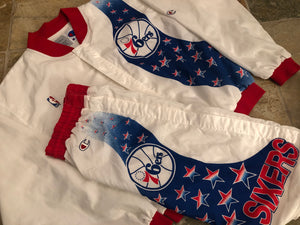 Vintage Philadelphia 76ers Champion Warm Up Suit Basketball Jacket, Size Large and XL