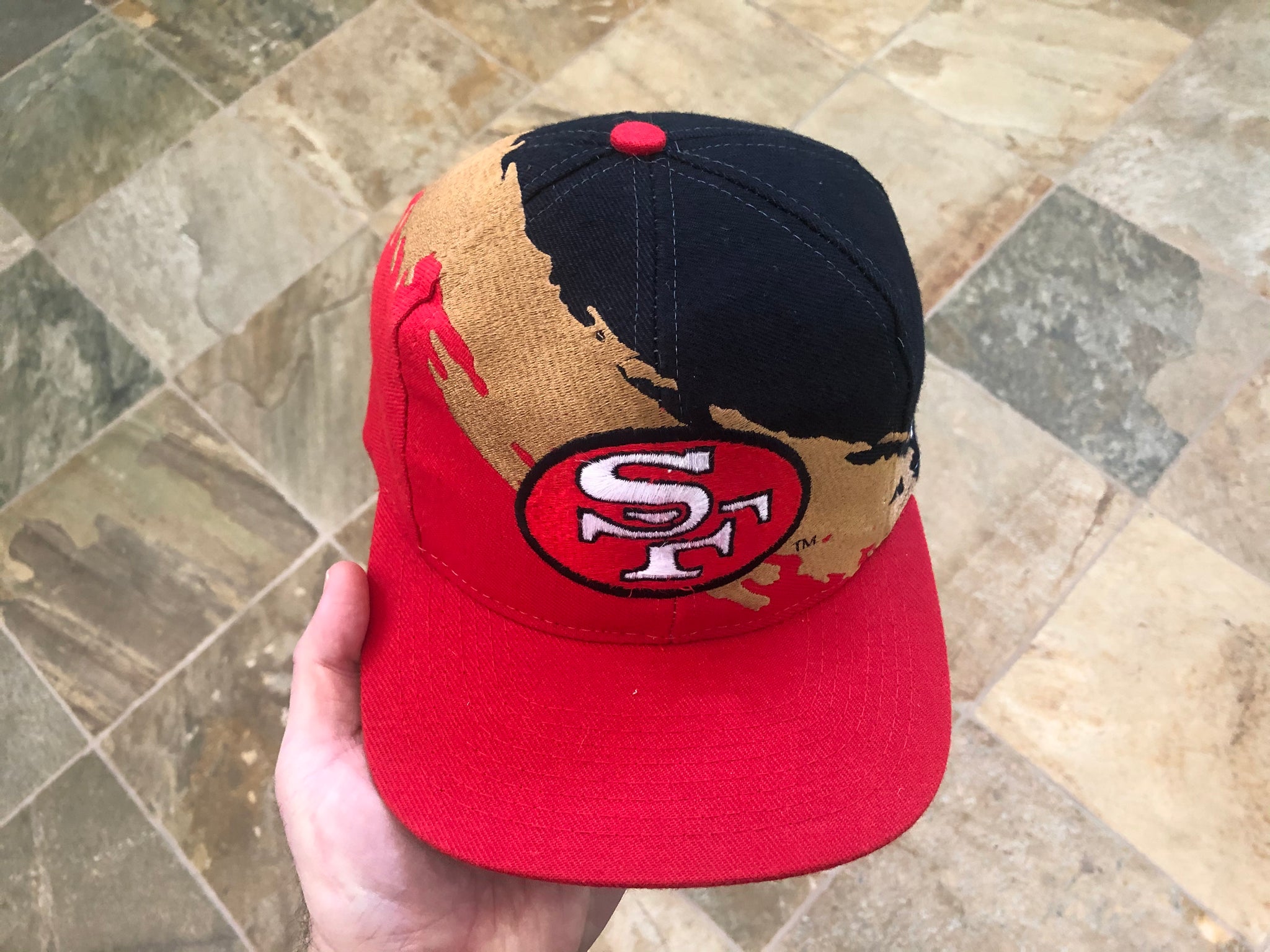 Vintage San Francisco 49ers Logo Athletic Splash Snapback Football Hat –  Stuck In The 90s Sports