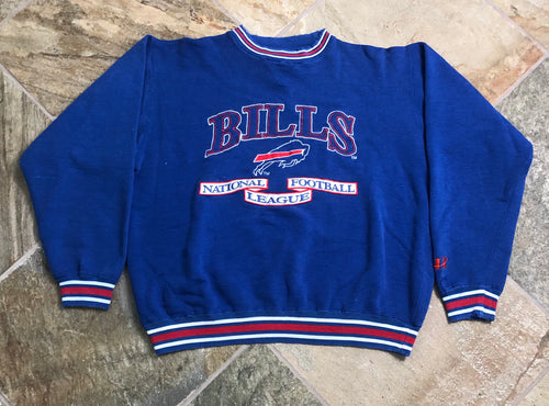 Vintage Buffalo Bills Logo Athletic Football Sweatshirt, Size Large