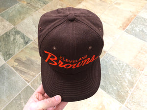 Vintage Cleveland Browns Sports Specialties Single Line Script SnapBack Football Hat