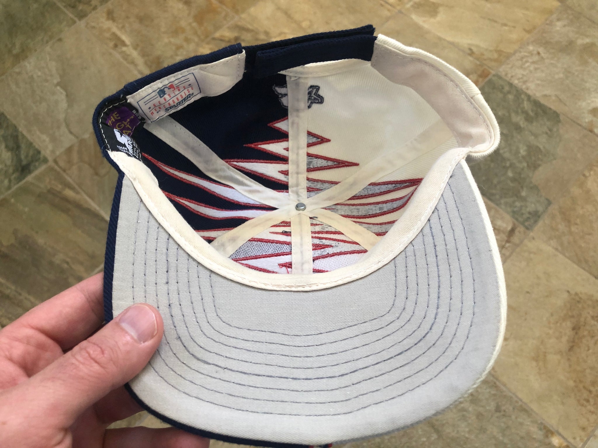 Vintage Atlanta Braves Starter Shockwave Strapback Snapback