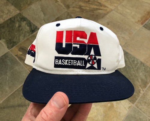 Vintage USA Basketball Sports Specialties Script SnapBack Basketball Hat