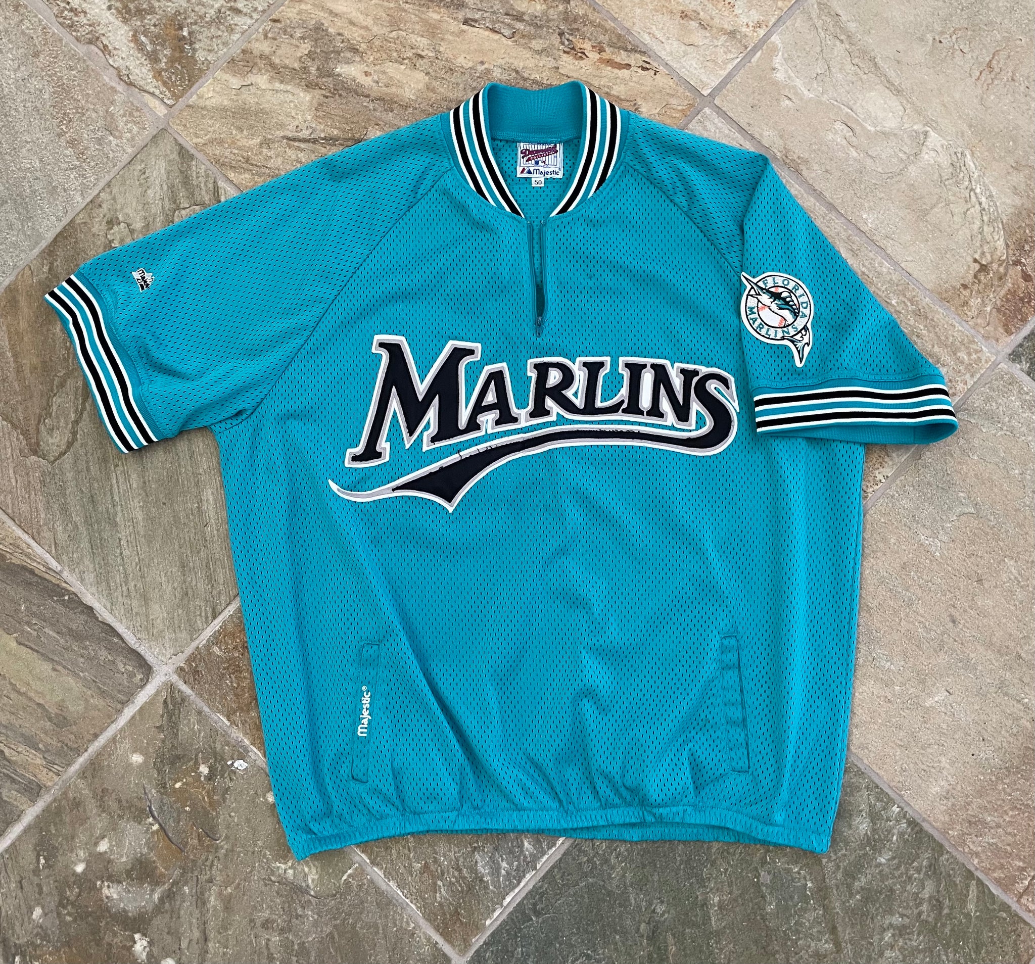 Vintage Florida Marlins Derrek Lee Game Worn Majestic Baseball