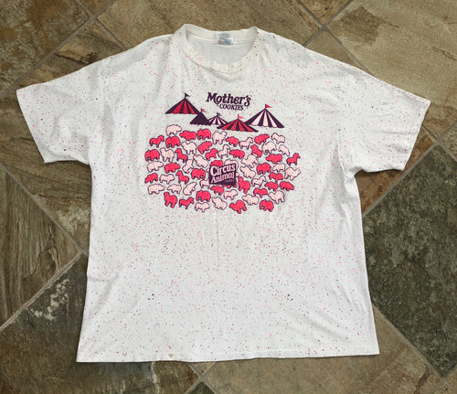 Vintage Mother’s Cookies Circus Animals All Over Print Tshirt, Size XXL ###