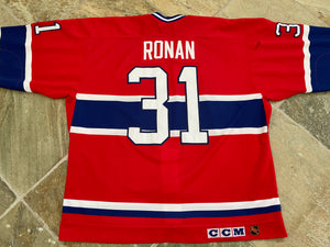 Vintage Montreal Canadiens Ed Ronan Game Worn CCM Hockey Jersey, Size 54, XXL