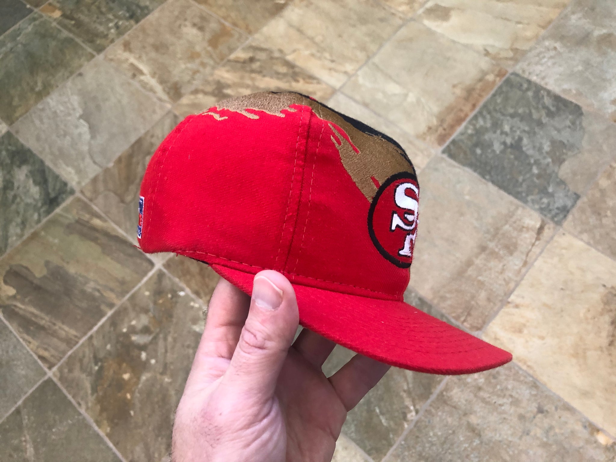 90's San Francisco 49ers Logo Athletic Splash NFL Snapback Hat