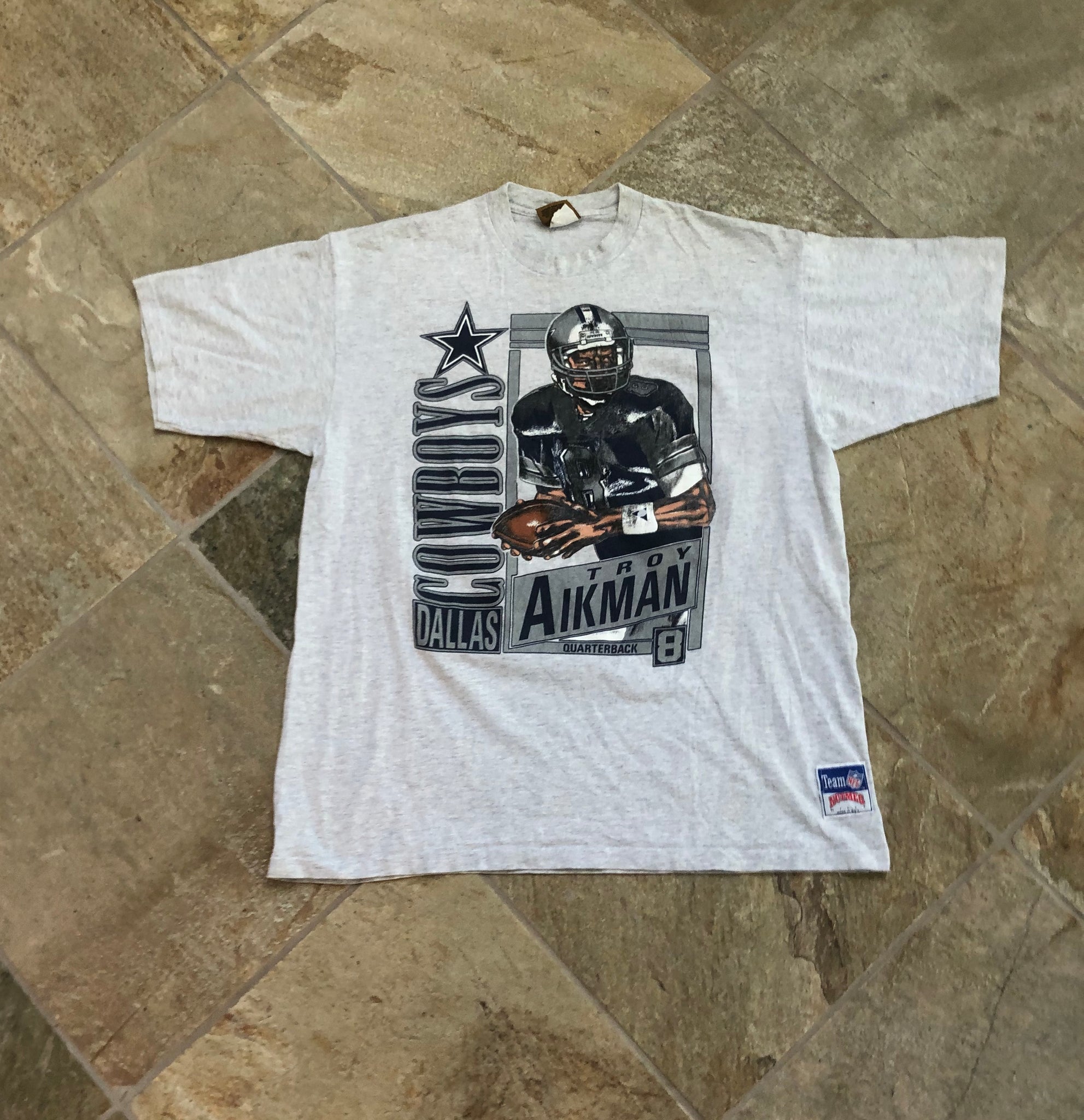 Vintage Dallas Cowboys Troy Aikman Shirt Size YOUTH Large