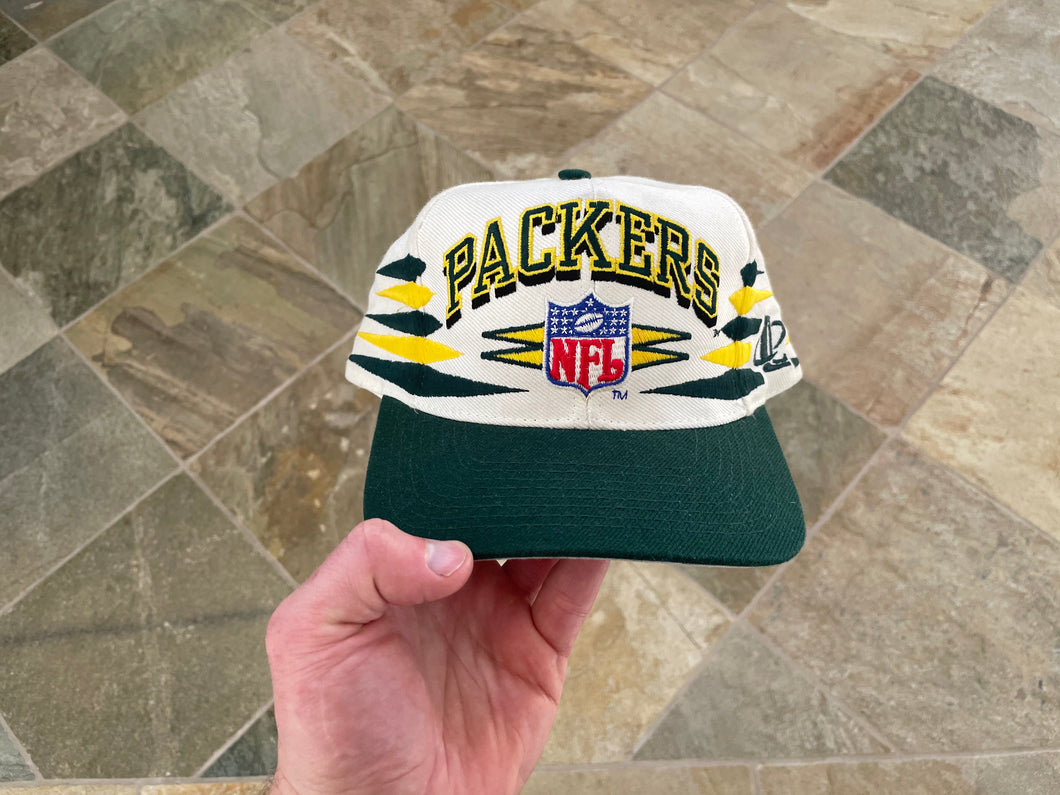 Vintage Green Bay Packers Logo Athletic Diamond Snapback Football Hat