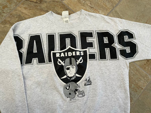 Vintage Oakland Raiders Riddell Spellout Football Sweatshirt, Size XL