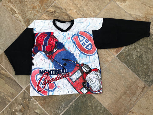 Vintage Montreal Canadiens CCM All Over Hockey Jersey, Size XL