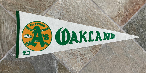Vintage Oakland Athletics Swingin’ A’s 1970’s Baseball Pennant