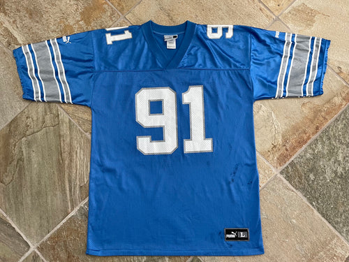 Vintage Detroit Lions Robert Porcher Puma Football Jersey, Size Large