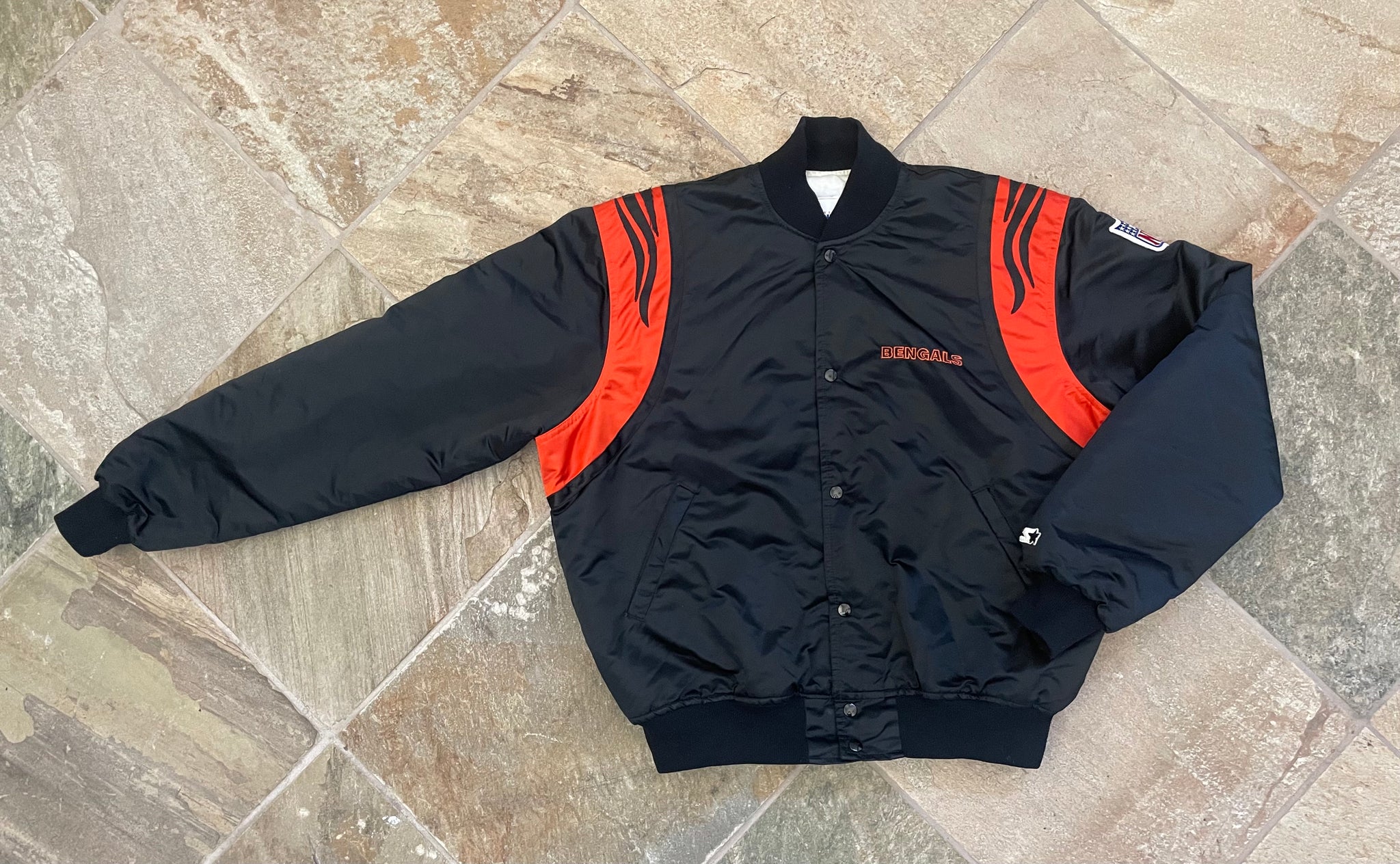 Bomber Satin Vintage Cincinnati Bengals 80s Jacket - HJacket