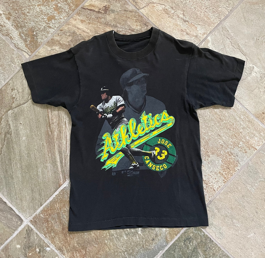 Vintage Oakland Athletics Jose Canseco Salem Sportswear Baseball Tshirt, Size Large