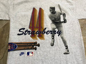 Vintage Los Angeles Dodgers Darryl Strawberry Nike Gray Tag Baseball Shirt, Size Medium