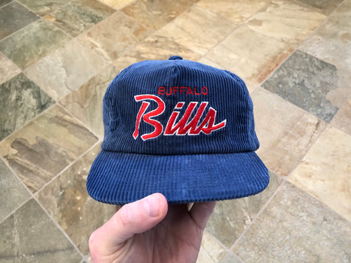 Vintage Buffalo Bills Sports Specialties Script Corduroy Strapback Football Hat