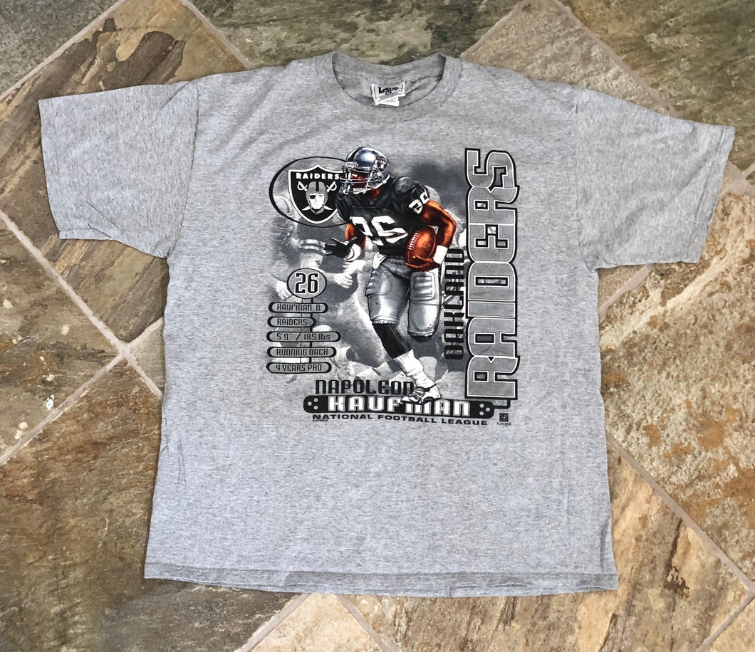 Vintage Oakland Raiders Napoleon Kaufman Lee Sport Football Tshirt, Size Adult XL