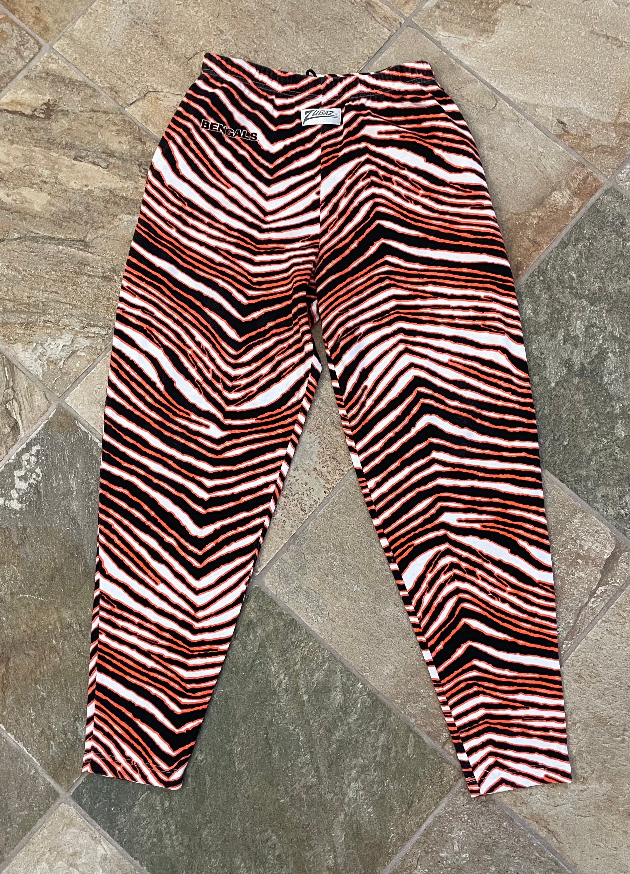 Vintage Cincinnati Bengals Zubaz Football Pants, Size Large