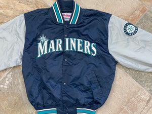 Navy Satin Starter Seattle Mariners 90s Jacket - Jackets Masters