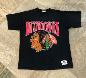 Vintage Chicago Blackhawks Nutmeg Mills Hockey Tshirt, Size Large