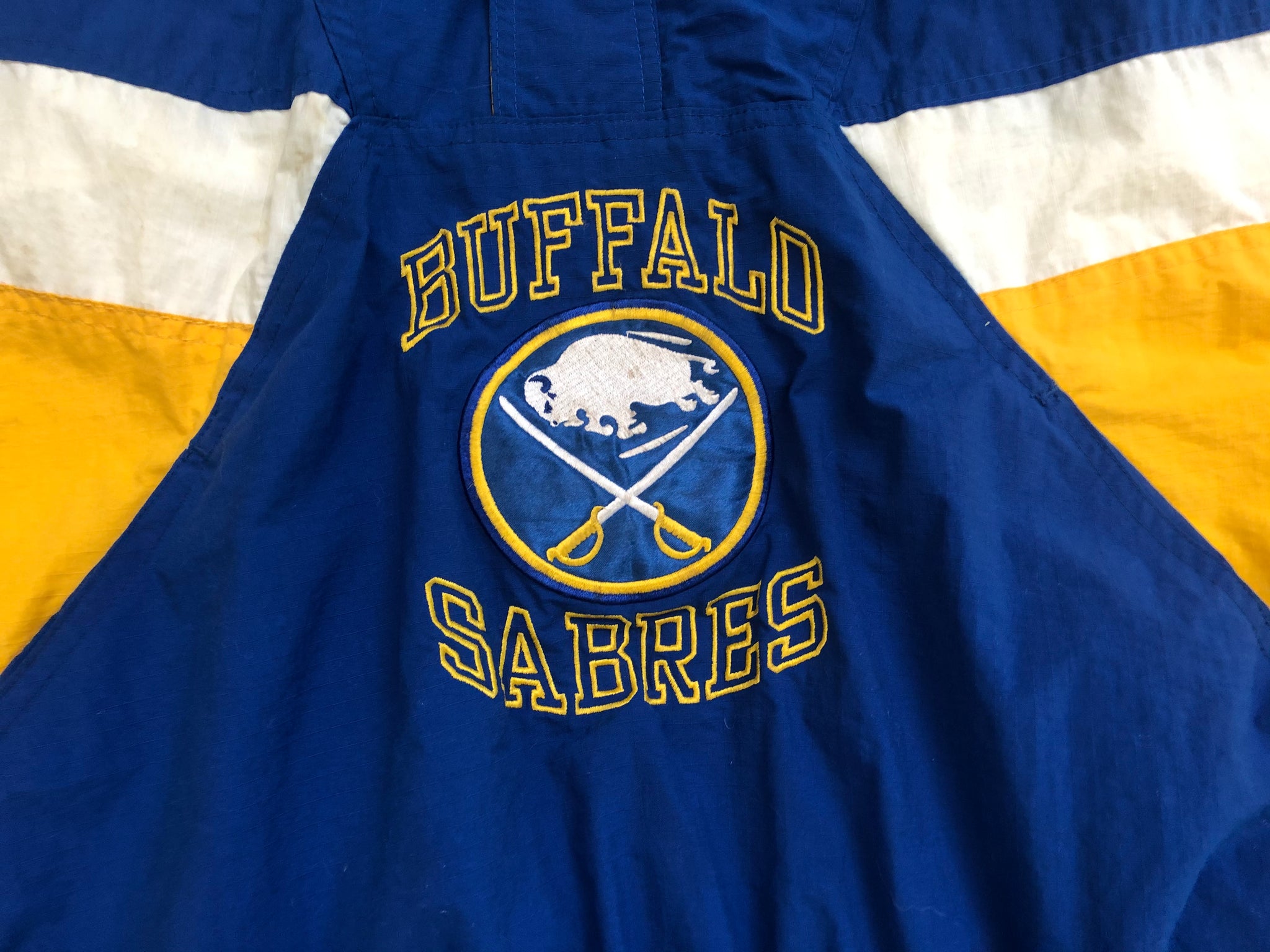 Vtg Early 90s Swingster Buffalo Sabres Jacket Blue Gold M NHL 