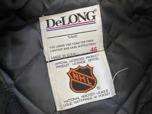 Vintage Los Angeles Kings Delong Letterman Hockey Jacket, Size 46, Large