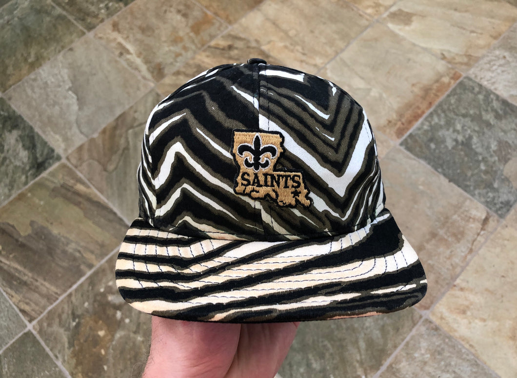 Vintage New Orleans Saints Zubaz AJD Snapback Football Hat