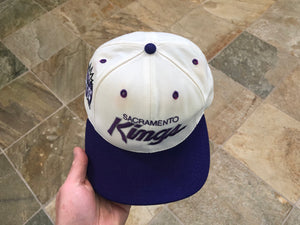 Vintage Sacramento Kings Sports Specialties Script SnapBack Basketball Hat