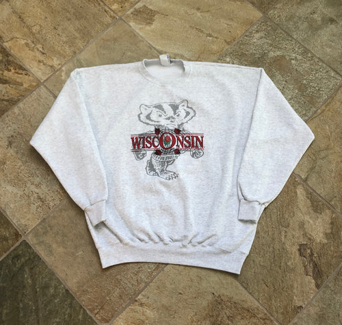 Vintage Wisconsin Badgers College Sweatshirt, Size XXL