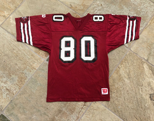 Vintage San Francisco 49ers Jerry Rice Wilson Football Jersey, Size Youth Large 14-16