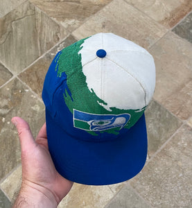 Vintage Seattle Seahawks Logo Athletic Splash Snapback Football Hat