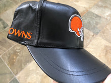 Load image into Gallery viewer, Vintage Cleveland Browns NFL Game Day Leather Strapback Football Hat