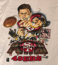 Load image into Gallery viewer, Vintage San Francisco 49ers Steve Young Shirt Explosion Football Tshirt, Size Large