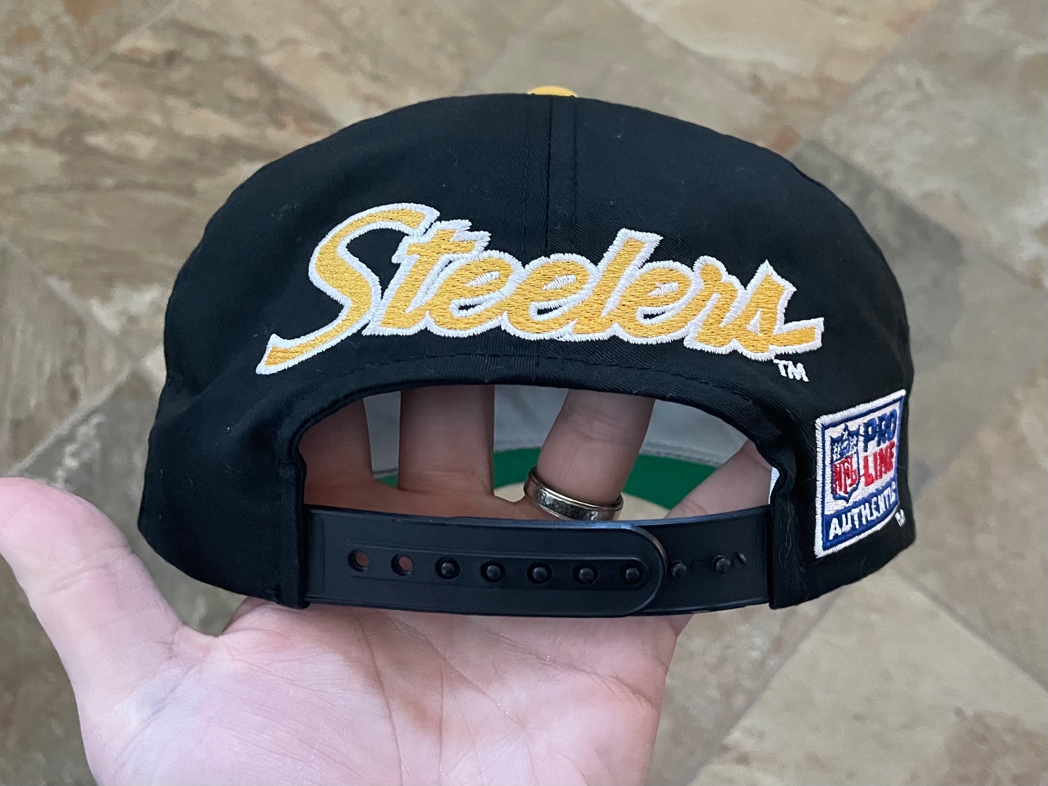 Pittsburgh Steelers Script Vintage Snapback Hat Cap Vintage 90s