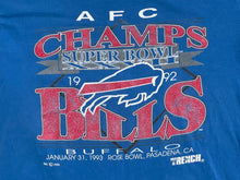 Load image into Gallery viewer, Vintage Buffalo Bills 1992 AFC Champions Trench Football Tshirt, Size Large