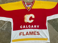 Load image into Gallery viewer, Vintage Calgary Flames Starter Sweater Hockey Sweatshirt, Size Large