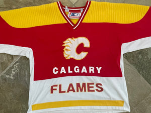 Vintage Calgary Flames Starter Sweater Hockey Sweatshirt, Size Large