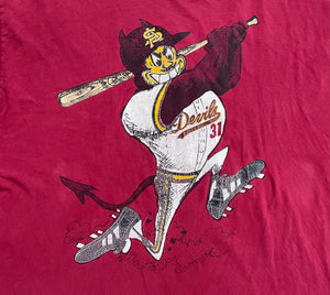 Vintage Arizona State Sun Devils College Baseball Tshirt, Size XXL