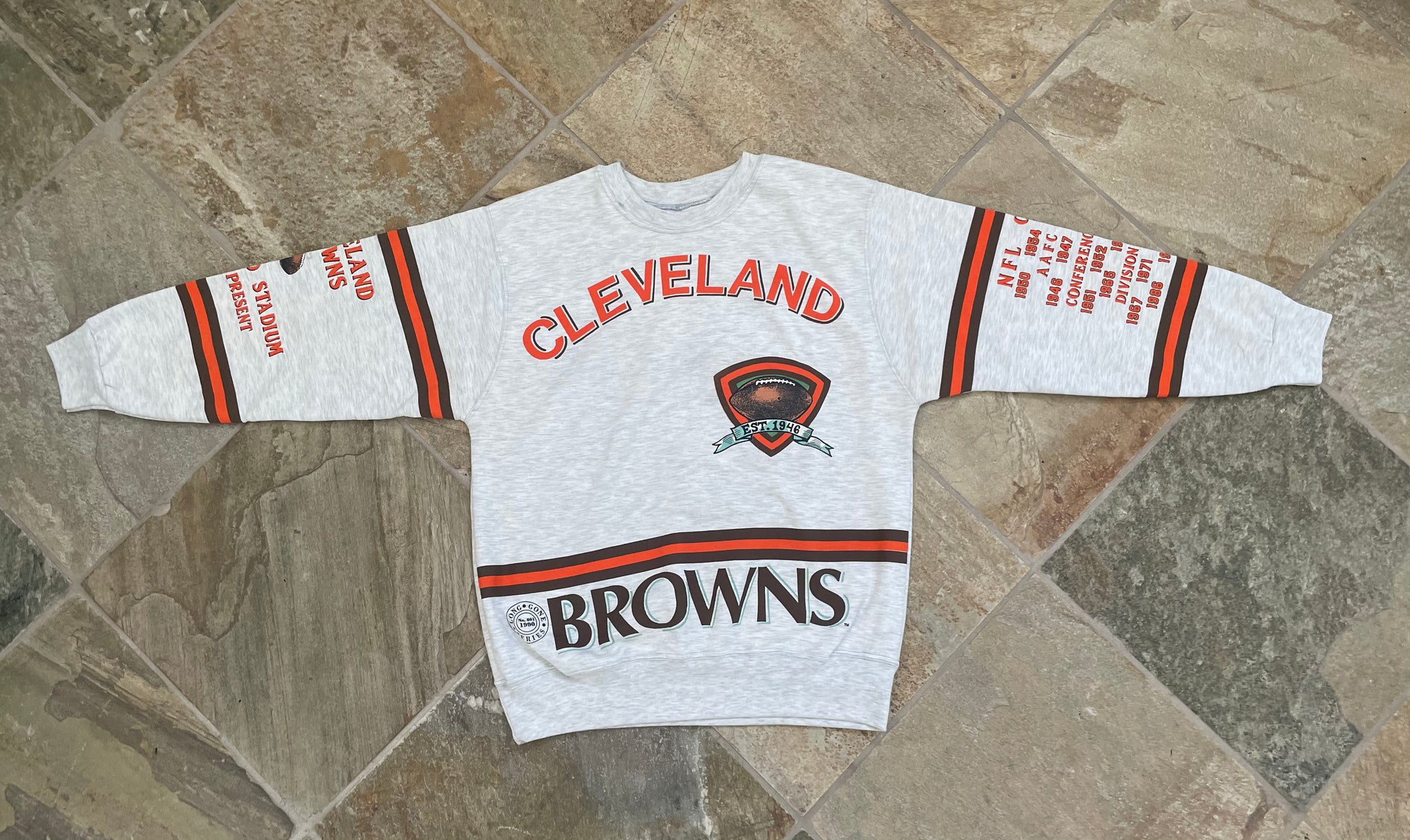 Vintage Cleveland Browns Long Gone All Over Print Football Sweatshirt, –  Stuck In The 90s Sports