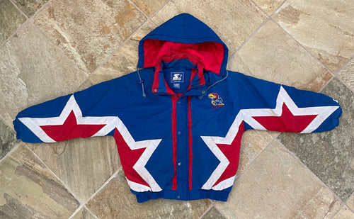 Vintage Kansas Jayhawks Starter College Jacket, Size Youth Large