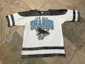 Vintage San Jose Sharks Logo 7 Hockey Tshirt, Size Large