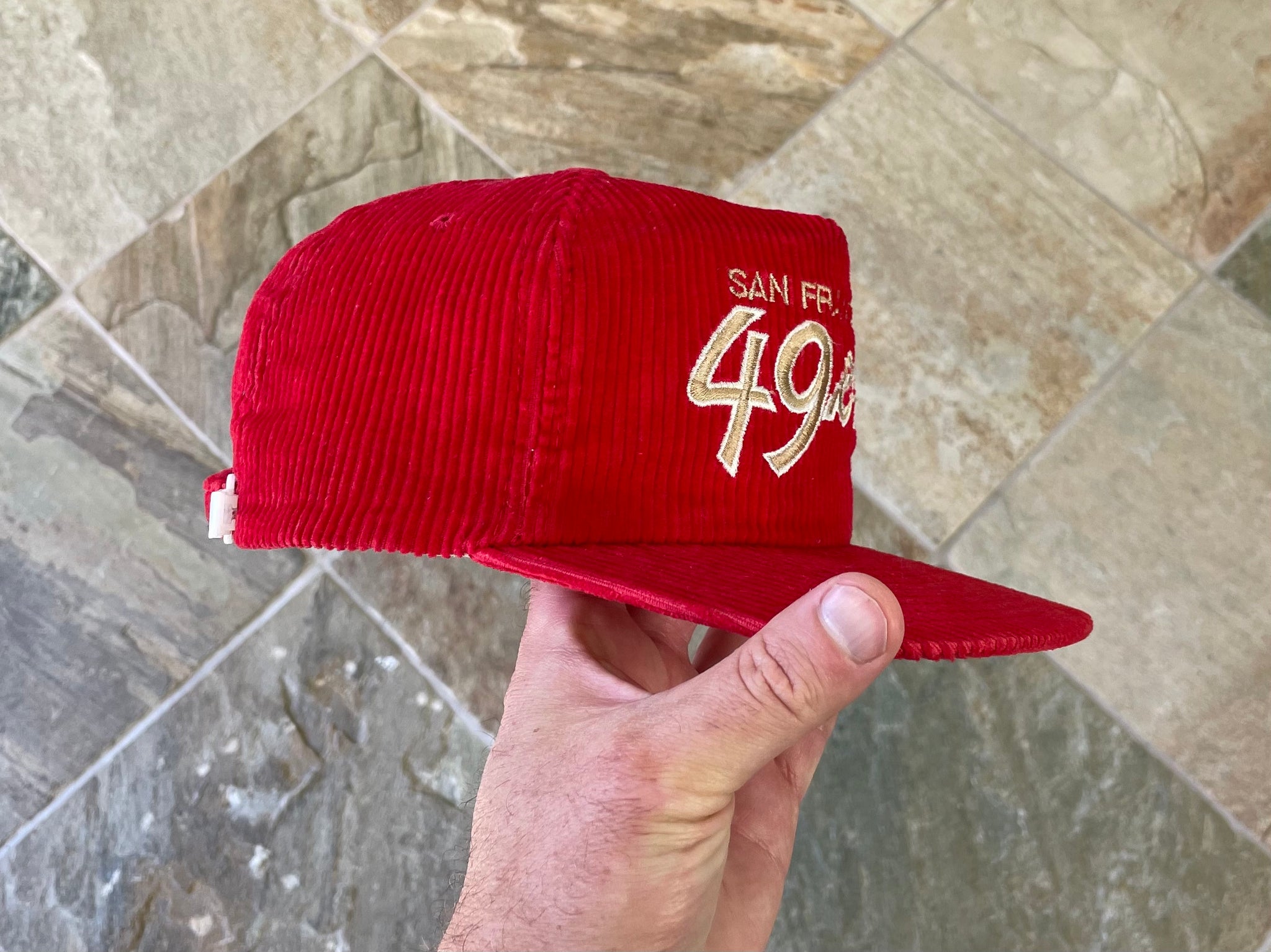 Vintage Sports Specialties Script San Francisco 49ers Corduroy Hat