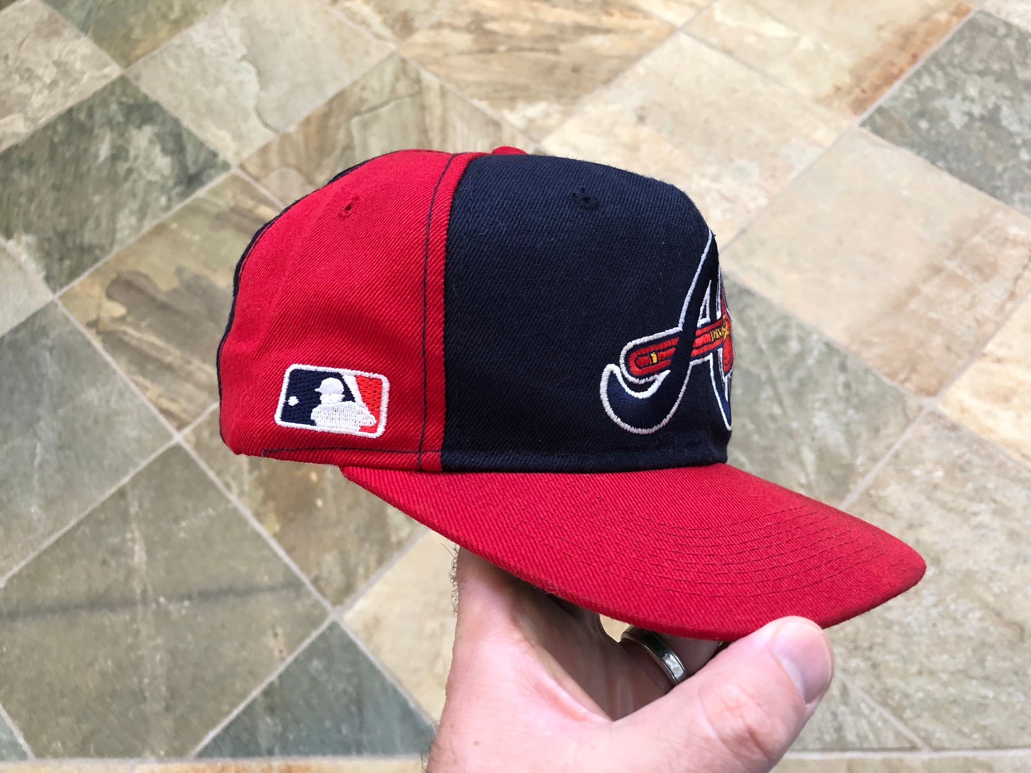 Vintage Atlanta Braves Snapback Hat Sports Specialties Shadow MLB Script  Wool