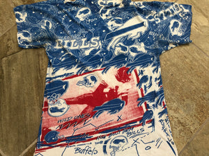 Vintage Buffalo Bills Magic Johnson All Over Football Tshirt, Size Medium