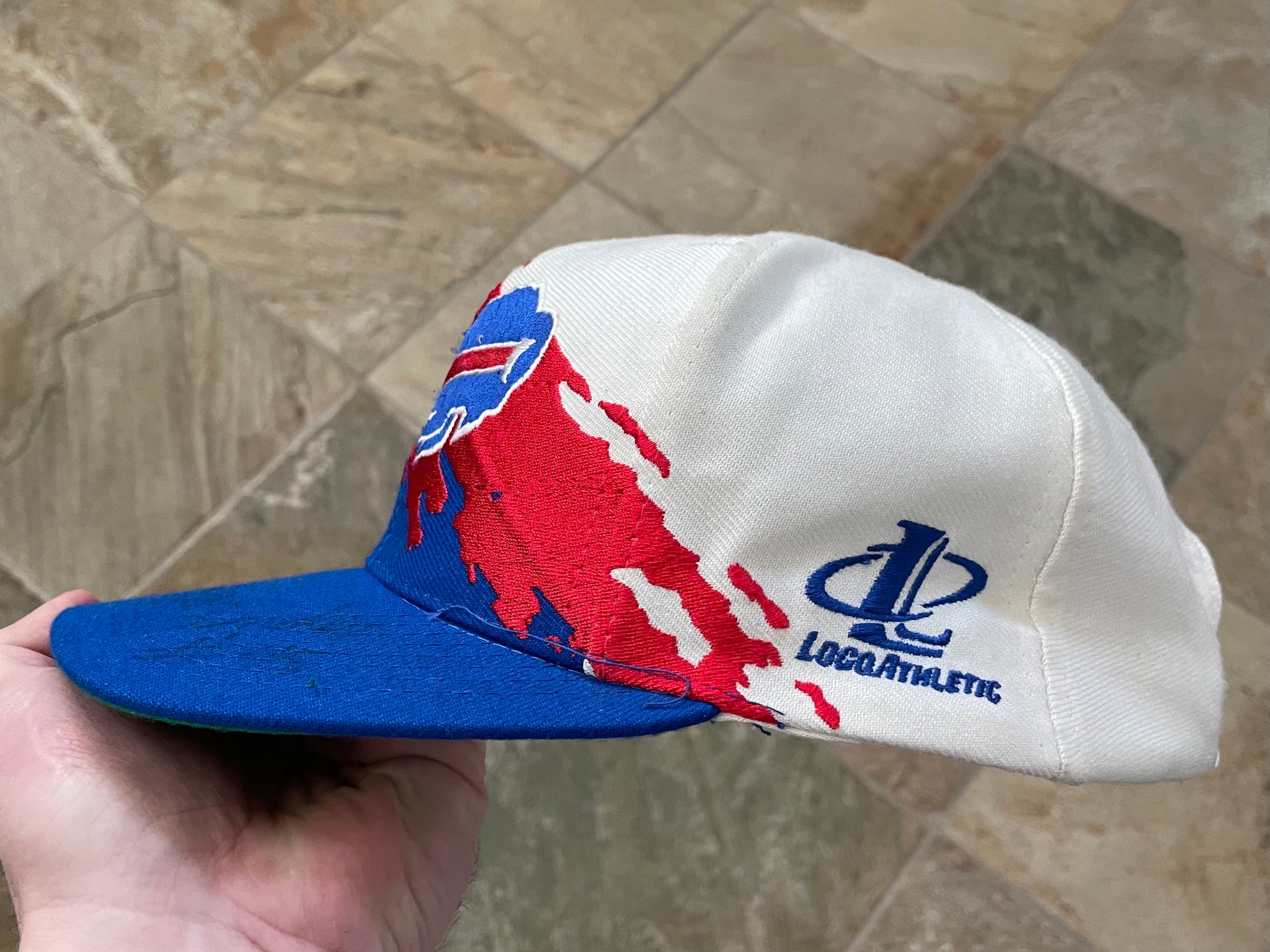 90's Buffalo Bills Logo Athletic Splash NFL Snapback Hat – Rare VNTG