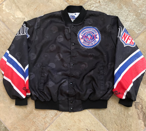 Vintage Super Bowl XXVI Bills Redskins Chalkline Fanimation Football Jacket, Size XL