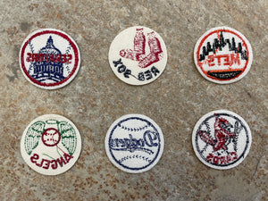 Vintage MLB Baseball Patches, Red Sox, Mets, Dodgers, Lot ###