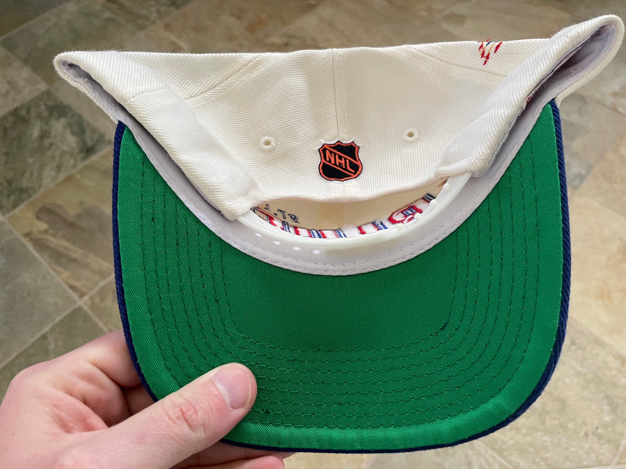 Vtg 90s St. Louis Blues Logo Athletic Snapback Hat Cap Shadow NHL